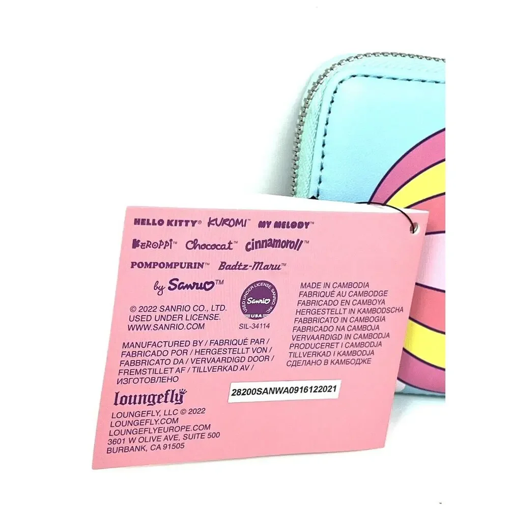 Loungefly Hello Kitty Friends Hot Air Balloon Zip Around Wallet Badtz Maru NWT